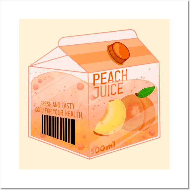 Fresh Peach Juice Wall Art by Kimprut